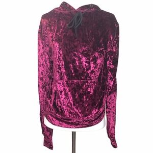 LF Emma & Sam Velour Pullover Hoodie Pink Small